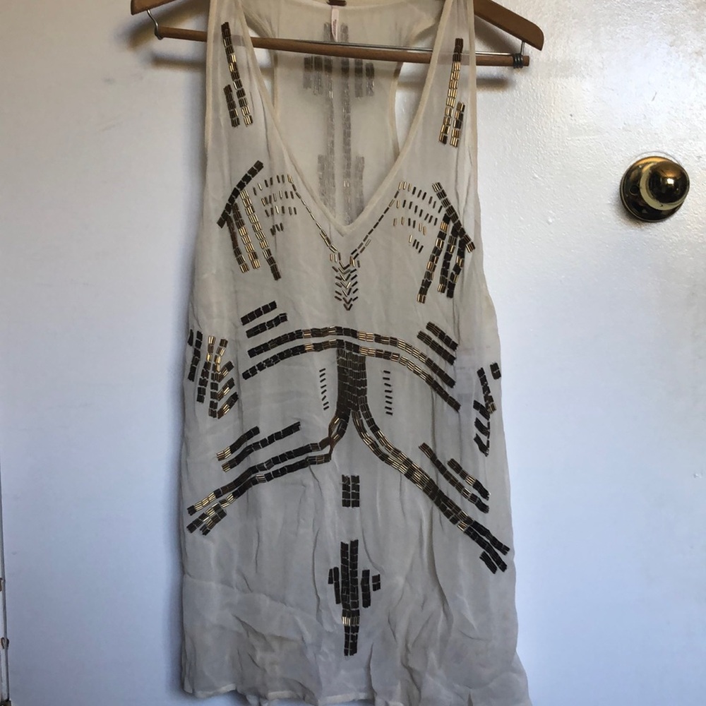 Free People Beaded Tank Top